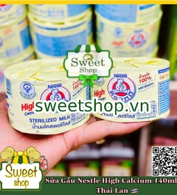 Sữa Gấu Nestlé Sterilized Milk High Calcium 140ml - Thái Lan 