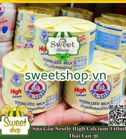 Sữa Gấu Nestlé Sterilized Milk High Calcium 140ml - Thái Lan 