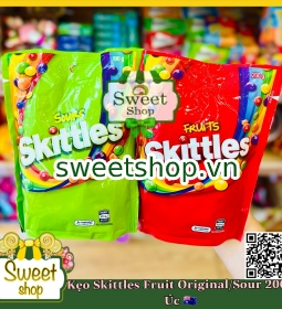 Kẹo Skittles Fruits Original/Sour 200gr - Úc